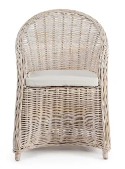 Online Bizzotto POLTRONA IN FIBRE NATURALI BIANCA - MARTIN NEW