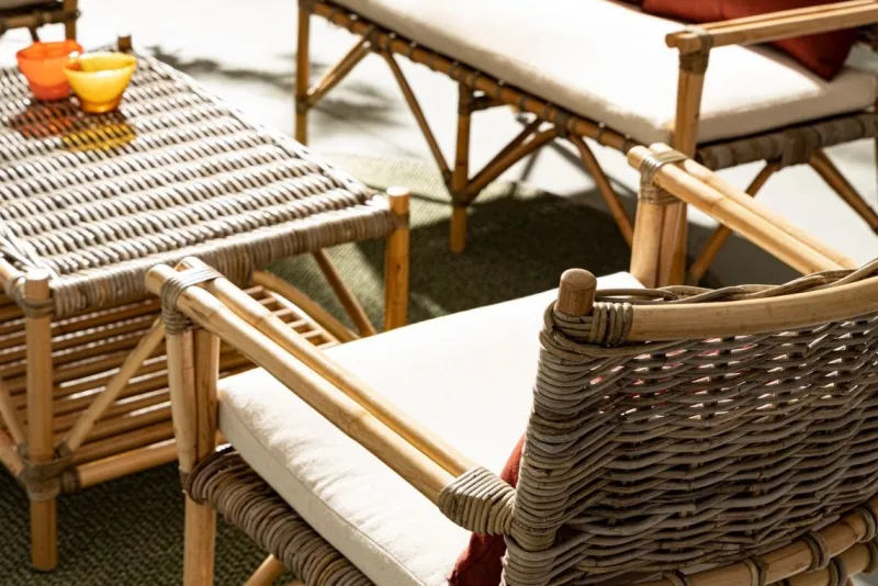 Outlet Bizzotto POLTRONA IN FIBRE NATURALI CON CUSCINO - TARIFA