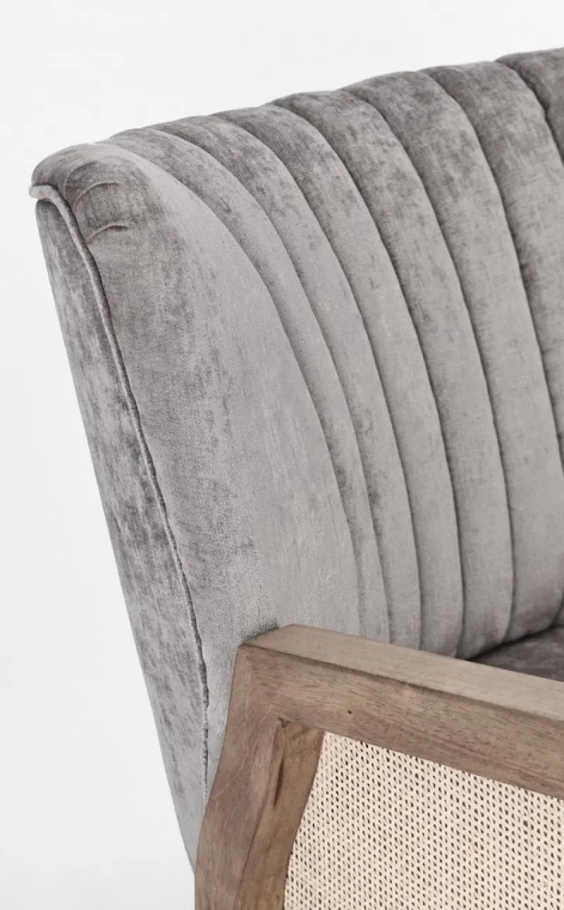 Outlet Bizzotto POLTRONA IN LEGNO SILVER - VIRNA