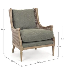 Outlet Bizzotto POLTRONA IN TESSUTO - CAROLINA