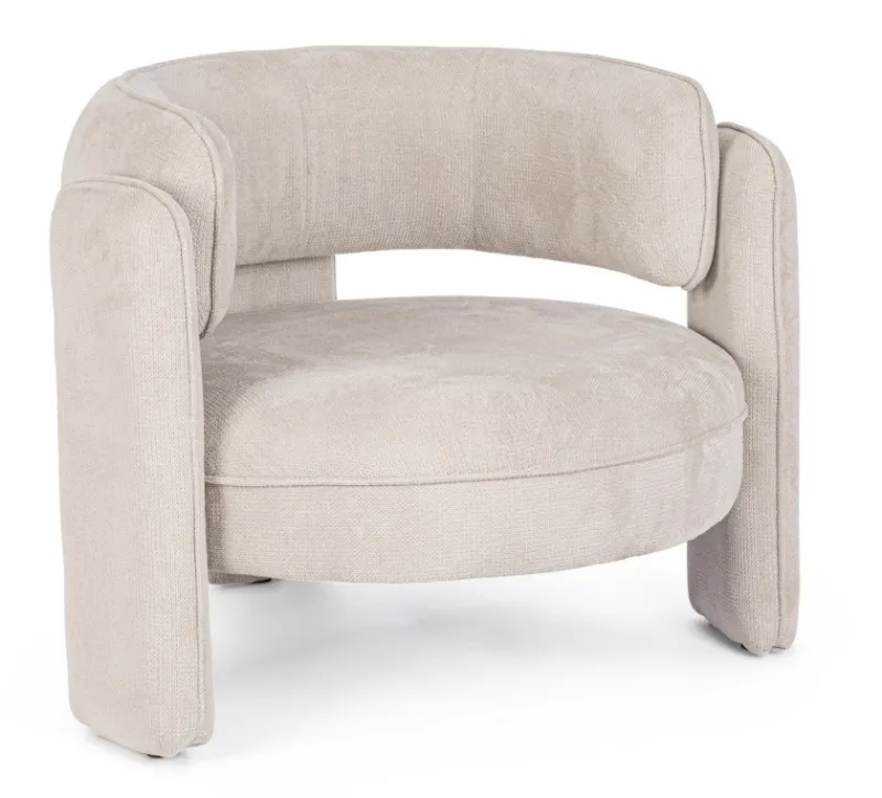 Best Bizzotto POLTRONA IN TESSUTO BEIGE - AISHA