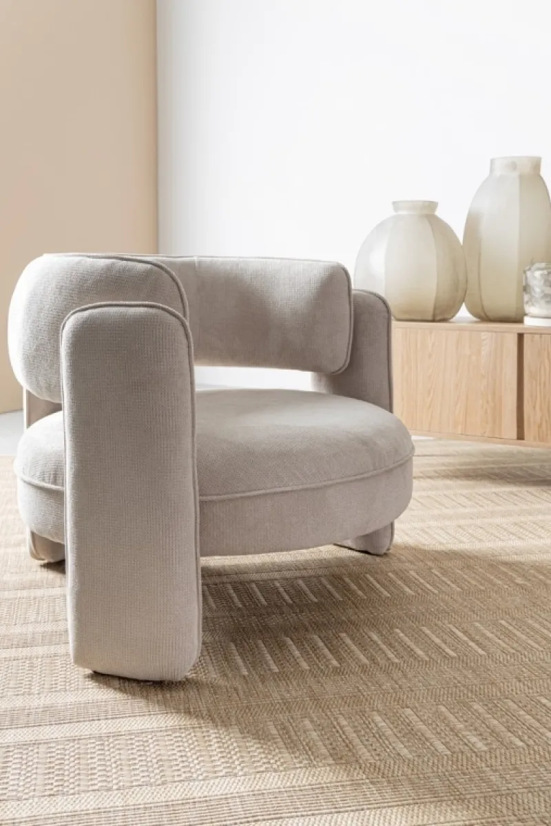 Best Bizzotto POLTRONA IN TESSUTO BEIGE - AISHA