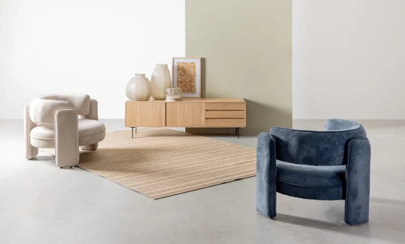 Best Bizzotto POLTRONA IN TESSUTO BEIGE - AISHA