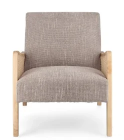 Outlet Bizzotto POLTRONA IN TESSUTO BIANCO GRIGIO - DEANNA