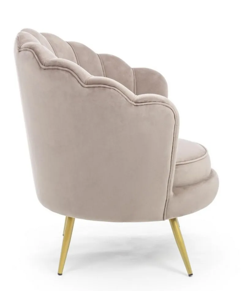 Outlet Bizzotto POLTRONA IN VELLUTO GRIGIO CHIARO - GILIOLA