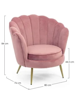 Best Bizzotto POLTRONA IN VELLUTO ROSA ANTICO - GILIOLA
