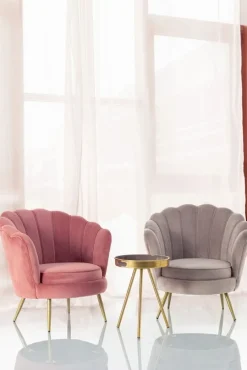 Best Bizzotto POLTRONA IN VELLUTO ROSA ANTICO - GILIOLA