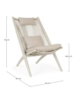 Bizzotto POLTRONA LOUNGE C-C ALOHA SANDSHELL