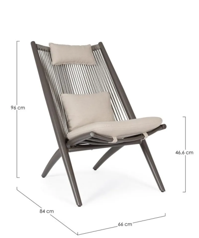 Discount Bizzotto POLTRONA LOUNGE C-C ALOHA COCOA