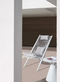 Bizzotto POLTRONA LOUNGE IN CORDA PER ESTERNO BIANCA XK03 - ALOHA NEW