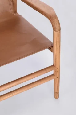 Online Bizzotto POLTRONA LOUNGE IN PELLE COGNAC - CAROLINE