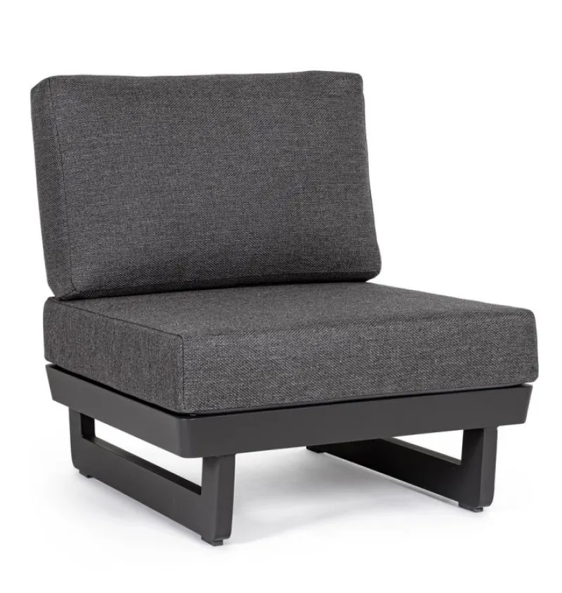 Clearance Bizzotto POLTRONA MODULARE IN ALLUMINIO ANTRACITE WG21 - INFINITY