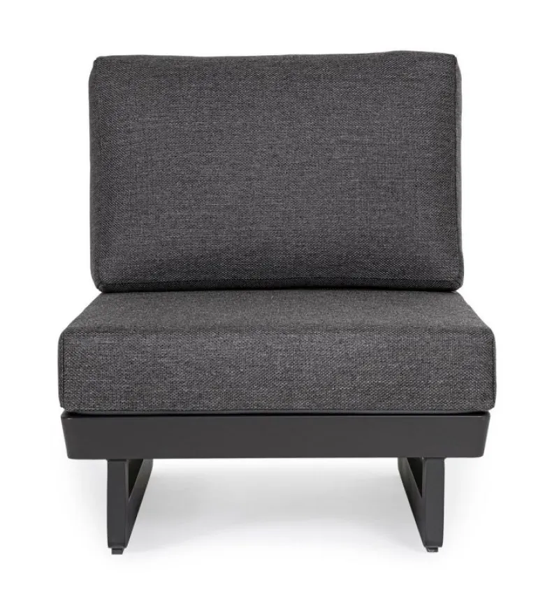 Clearance Bizzotto POLTRONA MODULARE IN ALLUMINIO ANTRACITE WG21 - INFINITY