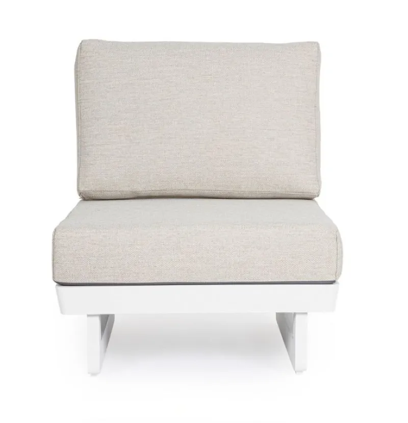 New Bizzotto POLTRONA MODULARE IN ALLUMINIO BIANCO WG20 - INFINITY