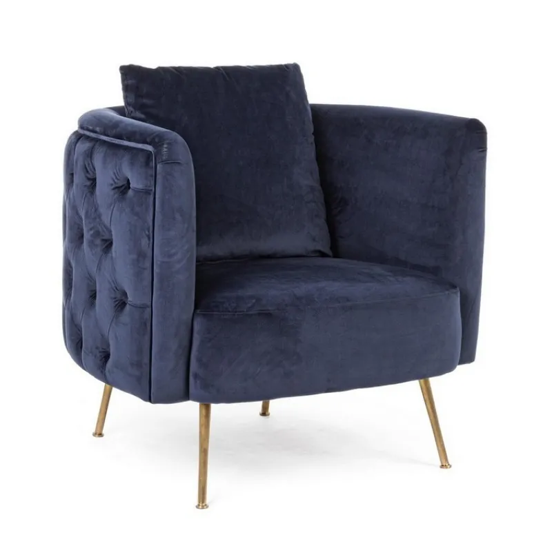 Clearance Bizzotto POLTRONA SFODERABILE BLU - TENBURY