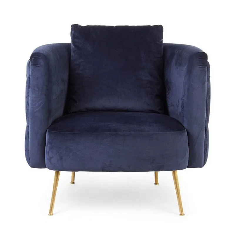 Clearance Bizzotto POLTRONA SFODERABILE BLU - TENBURY