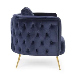 Clearance Bizzotto POLTRONA SFODERABILE BLU - TENBURY