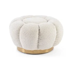 Bizzotto POUF EFFETTO BOUCLE' NATURALE - FLOREL