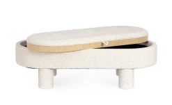 Outlet Bizzotto POUF TANYA C-VASS OVALE BIANCO