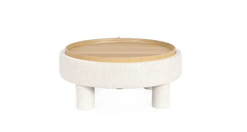 Clearance Bizzotto POUF TANYA C-VASS TONDO BIANCO