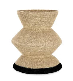 Clearance Bizzotto P.VASO DECORATIVO LANH NATURAL NERO H43