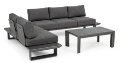 Sale Bizzotto SALOTTO ANGOLARE IN ALLUMINIO ANTRACITE CX23 - KONNOR