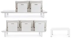 New Bizzotto SALOTTO ANGOLARE IN ALLUMINIO BIANCO CX21 - KONNOR