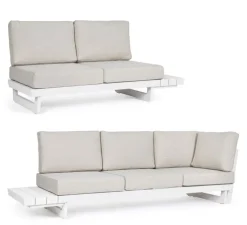 Best Bizzotto SALOTTO ANGOLARE IN ALLUMINIO BIANCO WG20 - INFINITY