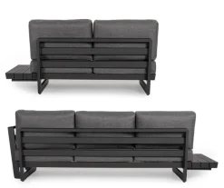 Outlet Bizzotto SALOTTO ANGOLARE IN ALLUMINIO ANTRACITE WG21 - INFINITY