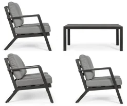 Clearance Bizzotto SALOTTO IN ALLUMINIO ANTRACITE YK13 - HARLEY