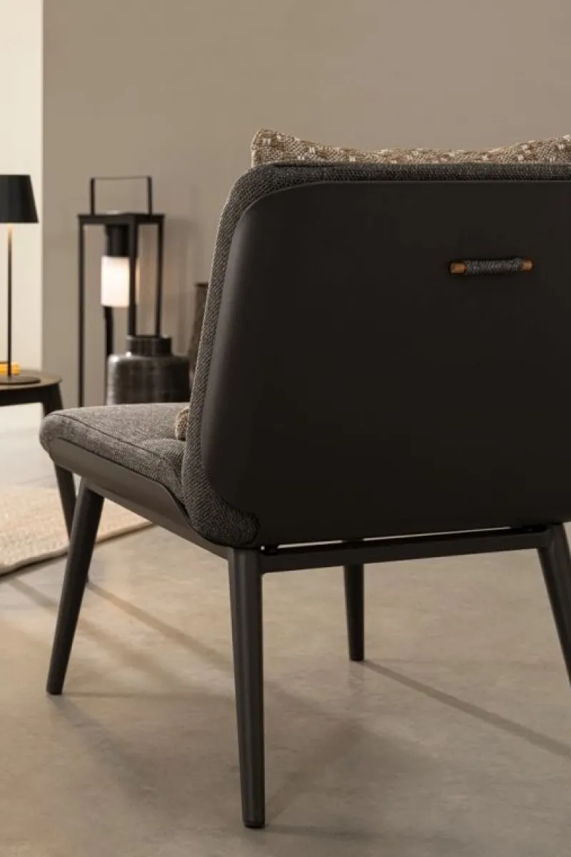 Outlet Bizzotto SALOTTO IN ALLUMINIO ANTRACITE WG21 - ISABELA