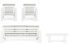 New Bizzotto SALOTTO IN ALLUMINIO BIANCO YK11 - BALTIC