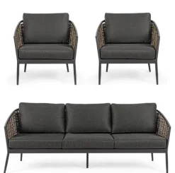 Hot Bizzotto SALOTTO IN FIBRA SINTETICA ANTRACITE YK13 - MARIBELA