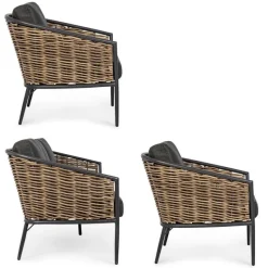 Hot Bizzotto SALOTTO IN FIBRA SINTETICA ANTRACITE YK13 - MARIBELA