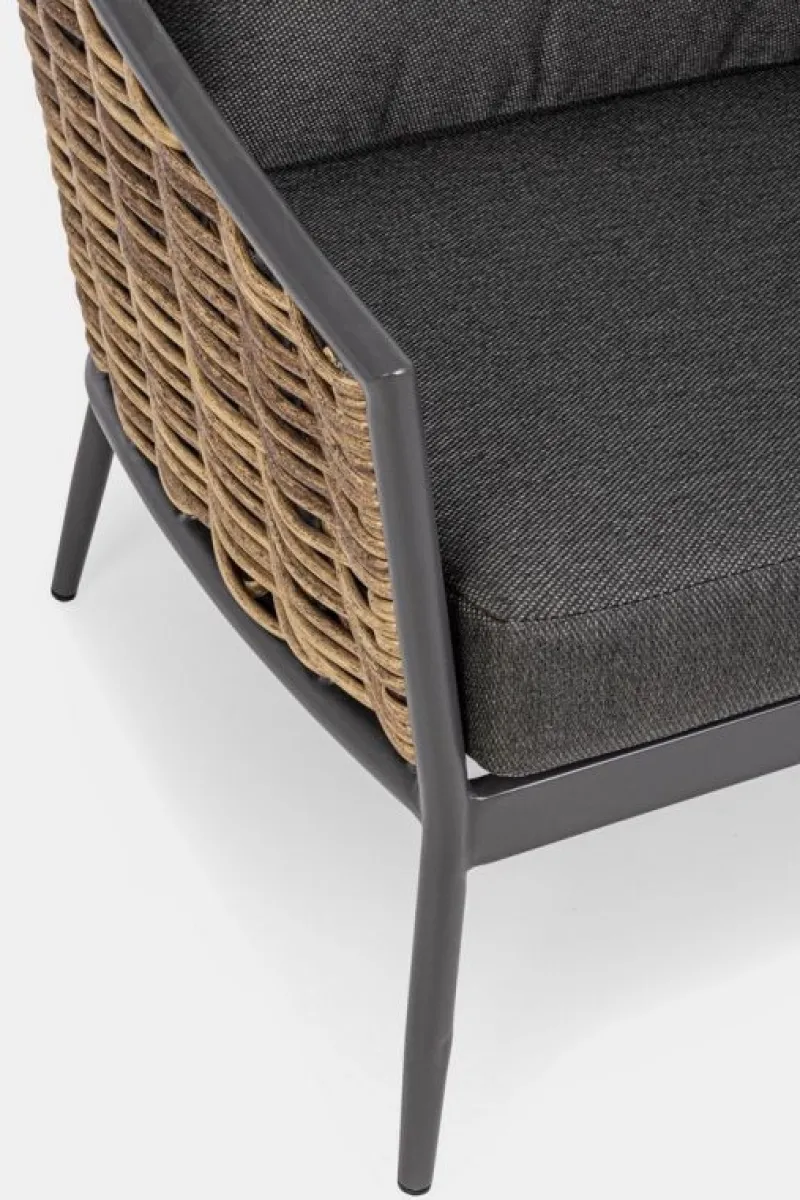 Hot Bizzotto SALOTTO IN FIBRA SINTETICA ANTRACITE YK13 - MARIBELA