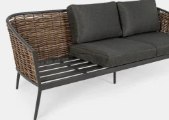 Hot Bizzotto SALOTTO IN FIBRA SINTETICA ANTRACITE YK13 - MARIBELA