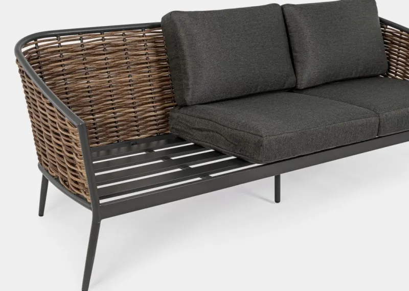 Hot Bizzotto SALOTTO IN FIBRA SINTETICA ANTRACITE YK13 - MARIBELA