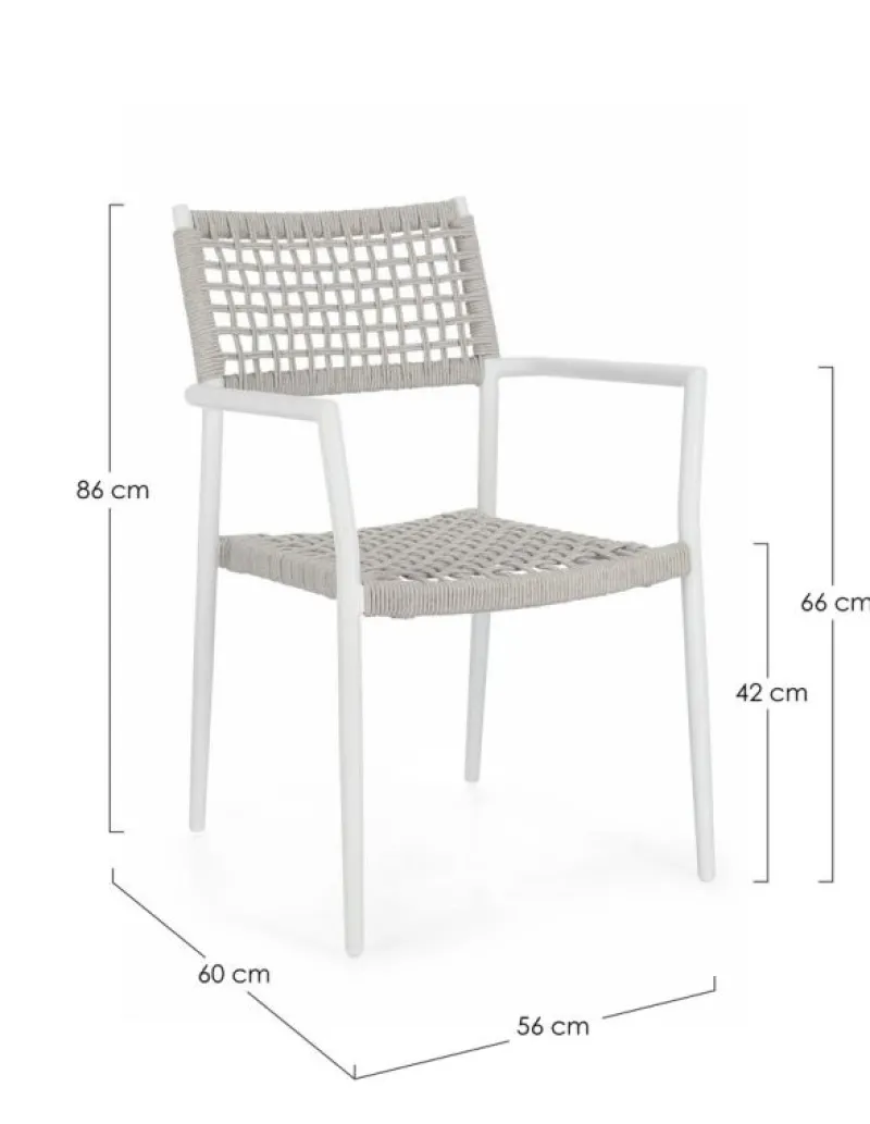 Hot Bizzotto SEDIA C-BR CALETA BIANCO