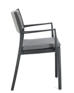 Outlet Bizzotto SEDIA C-BR C-C ALVIN ANTRACITE/GRIGIO CH