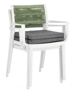 Clearance Bizzotto SEDIA C-BR C-C ALVIN BIANCO/VERDE