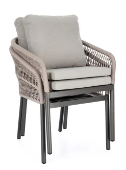 New Bizzotto SEDIA C-BR C-C GALDANA ANTRACITE/KHAKI