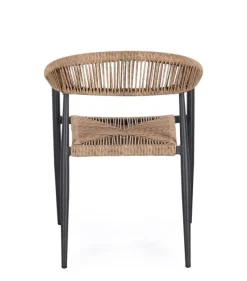 Clearance Bizzotto SEDIA C-BR JANDIA ANTRACITE/NATURAL