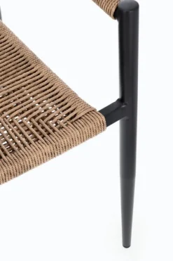 Clearance Bizzotto SEDIA C-BR JANDIA ANTRACITE/NATURAL