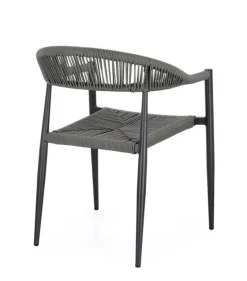 Outlet Bizzotto SEDIA C-BR JANDIA ANTRACITE/GRIGIO