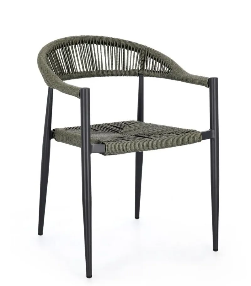 Bizzotto SEDIA C-BR JANDIA ANTRACITE/VERDE