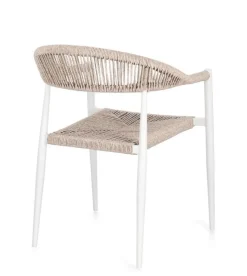 Outlet Bizzotto SEDIA C-BR JANDIA BIANCO/BEIGE