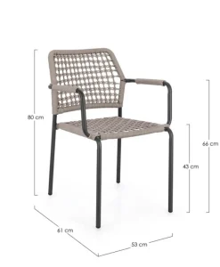 Online Bizzotto SEDIA C-BR RAJADA ANTRACITE/KHAKI