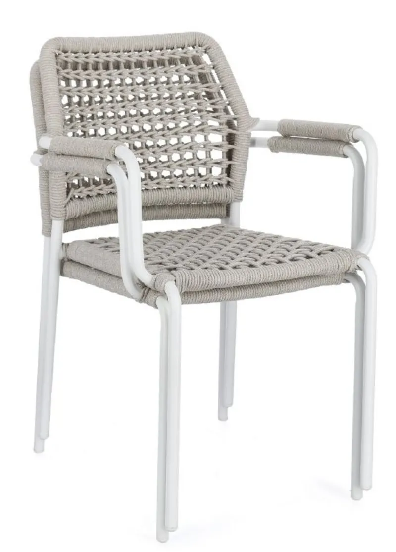 Outlet Bizzotto SEDIA C-BR RAJADA BIANCO