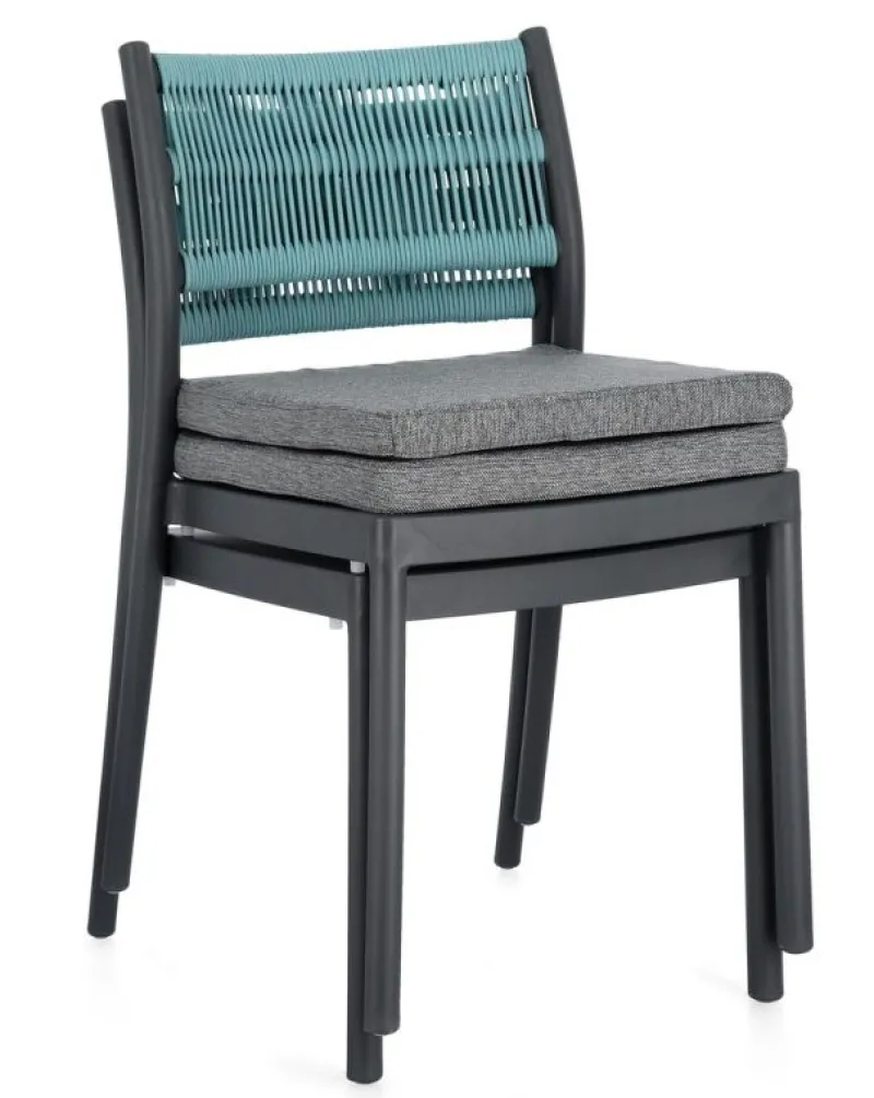 Bizzotto SEDIA C-C ALVIN ANTRACITE/AVIO