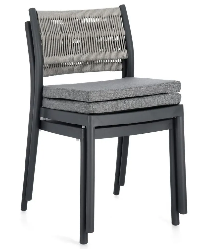 Clearance Bizzotto SEDIA C-C ALVIN ANTRACITE/GRIGIO CHIARO